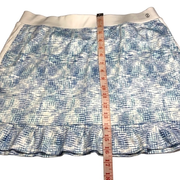 Izod Golf Ruffle Hem Skort with Side Pockets Easy Care Polyester Stretch US Sz L - Picture 7 of 11
